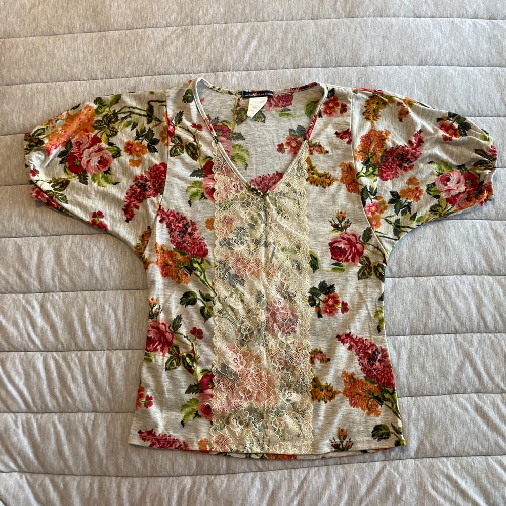 Fun Floral Lace Shirt